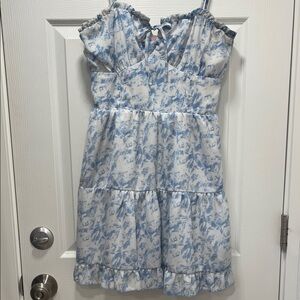 C+D+M Women's Blue and White Dress